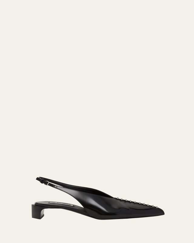 Leather Slingback Pumps